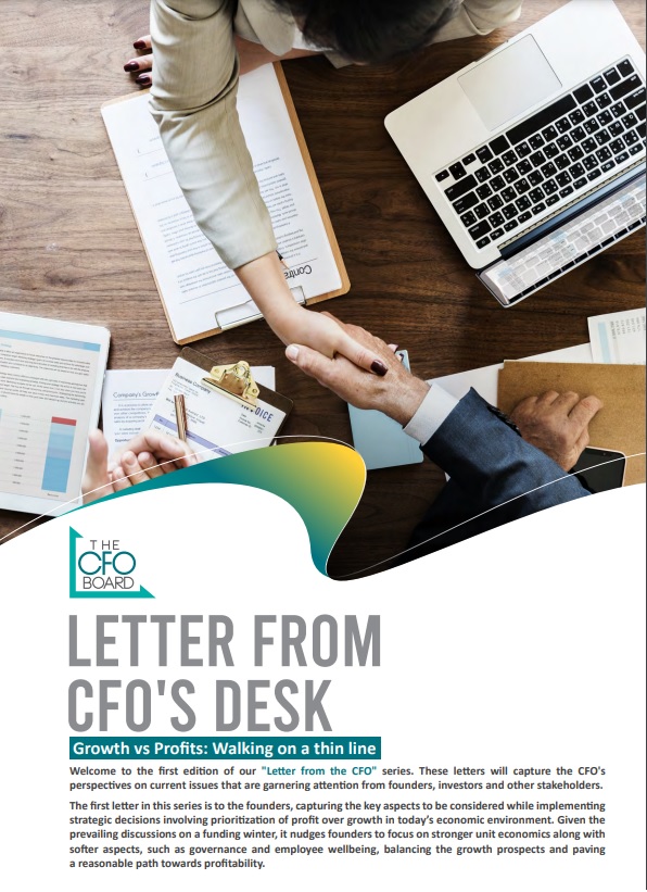 Letter from CFO's Desk