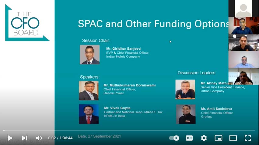 Webinar on SPAC and other funding options